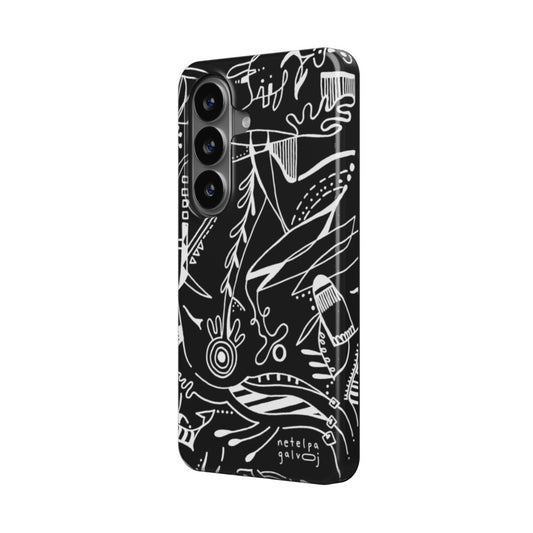 Telefono dėkliukas „Mintys“ – Samsung Galaxy | Google Pixel | Magnetic | Juoda