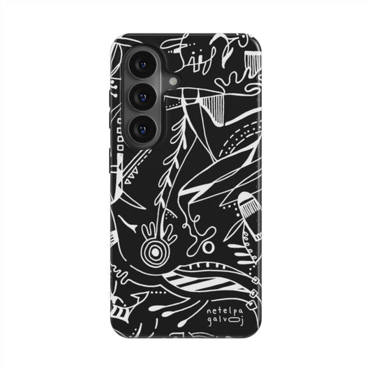 Telefono dėkliukas „Mintys“ –  Samsung Galaxy | Google Pixel | Magnetic | Juoda