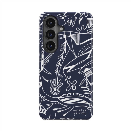 Telefono dėkliukas „Mintys“ –  Samsung Galaxy | Google Pixel | Magnetic | Nakties mėlyna