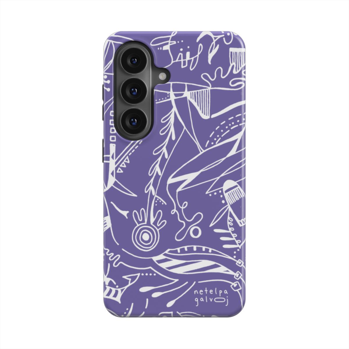 Telefono dėkliukas „Mintys“ –  Samsung Galaxy | Google Pixel | Magnetic | Levandų